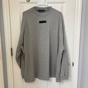 Fear of God Essentials Dark Heather Grey Long Sleeve T-Shirt Large